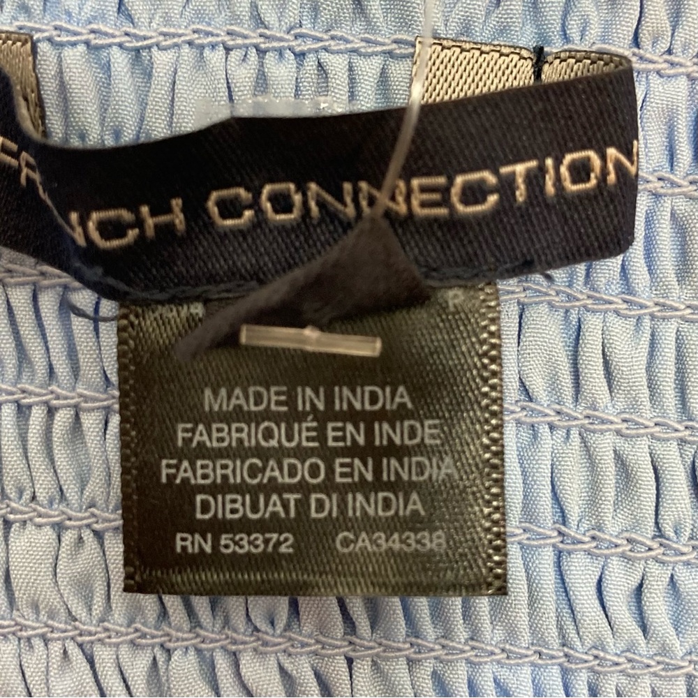 NWT FRENCH CONNECTION Women’s Hallie Peplum Smocked Back Halter Top Size Large - Picture 14 of 16